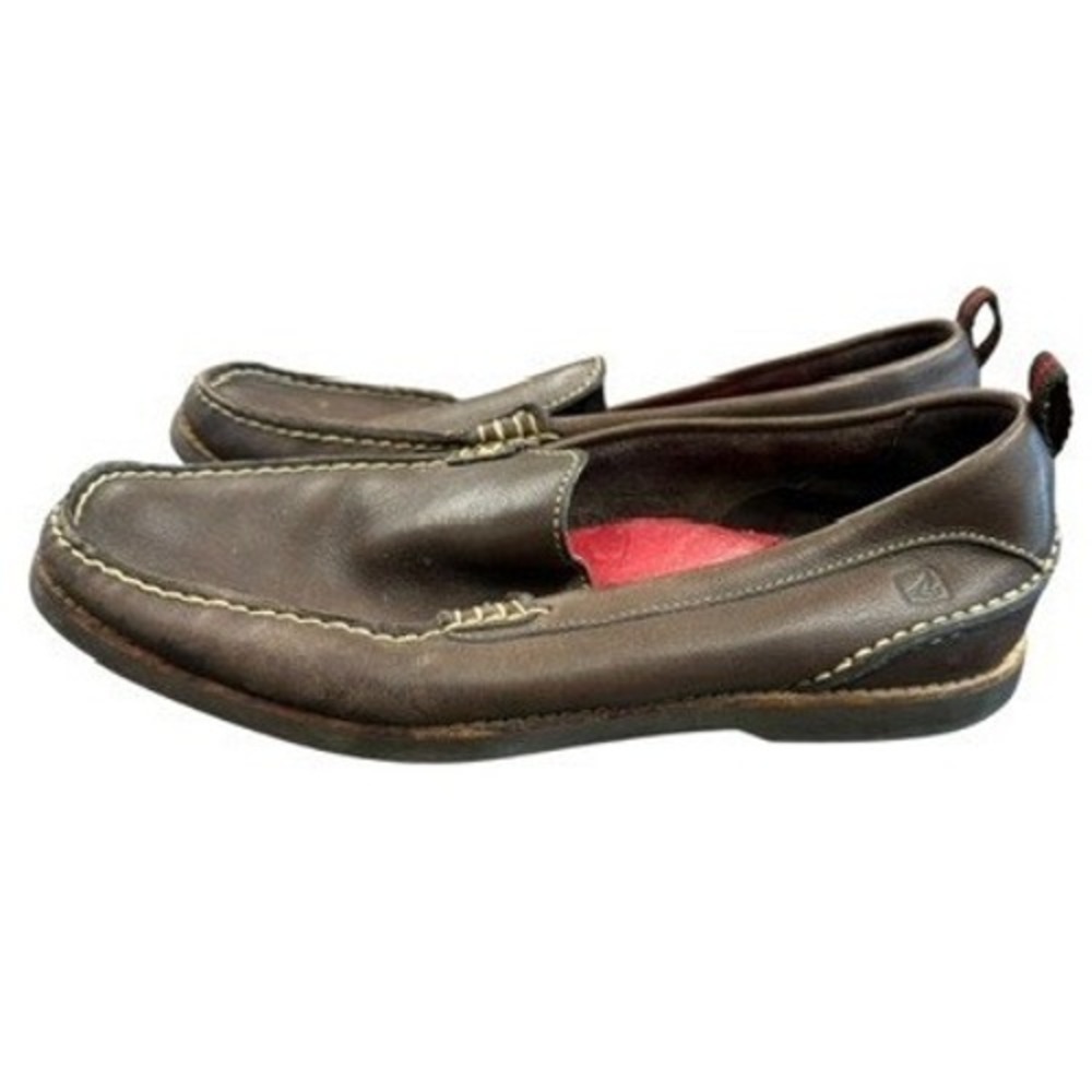 Sperry Top-Sider Mens Brown Leather Moc Toe Slip On Loafers 0812313 Size 10M